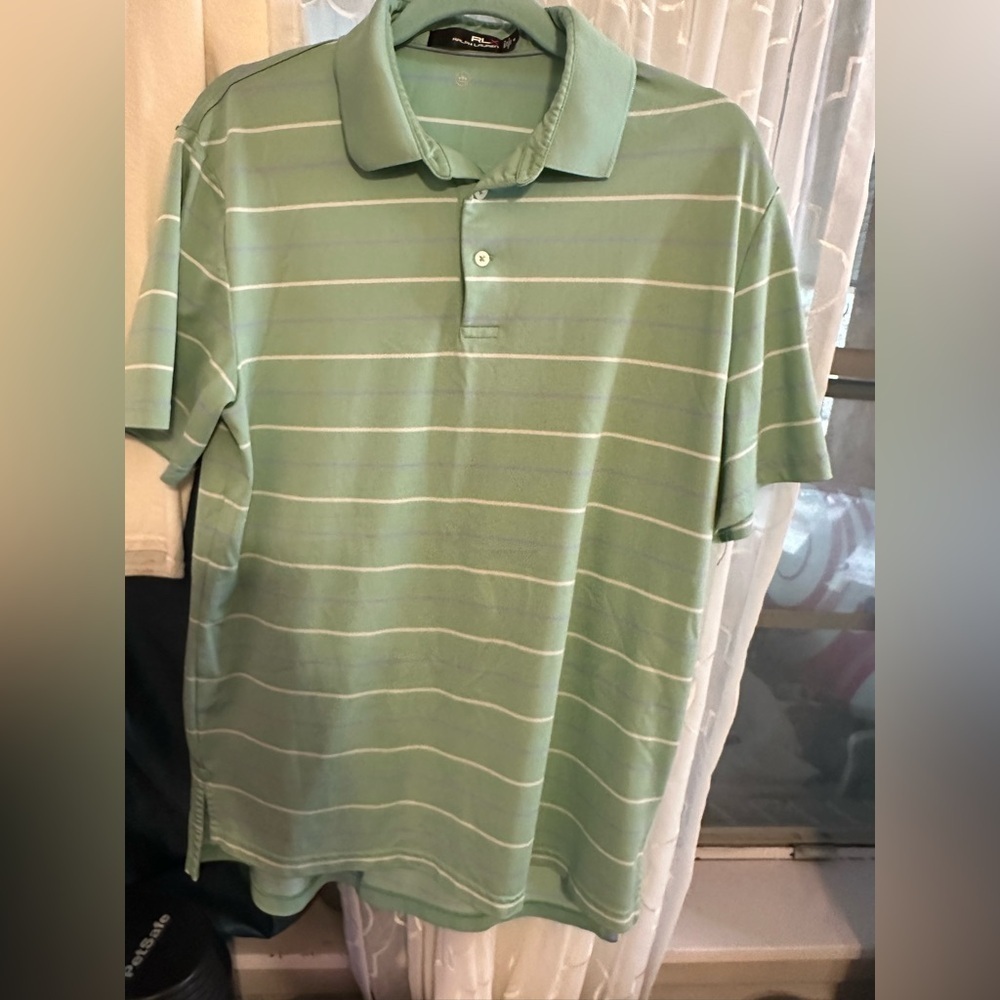 Ralph Lauren Mint Green Striped Polo Shirt